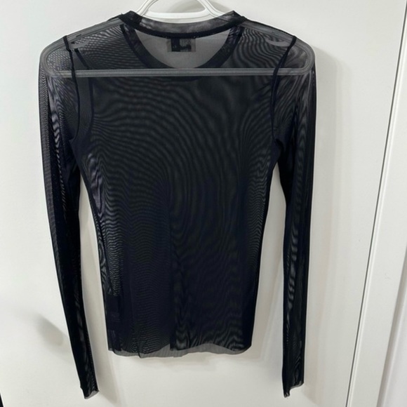 Wilfred xxs black sheer long sleeve top - Picture 1 of 3